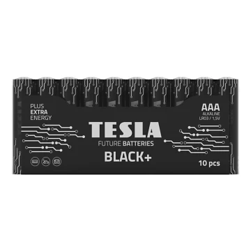 Tesla Batteries - 10 tk Alkaline patarei AAA BLACK+ 1,5V 1200 mAh