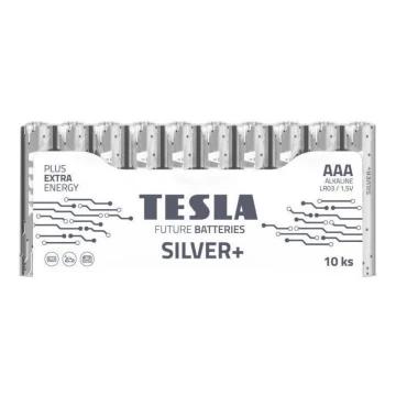 Tesla Batteries - 10 tk Alkaline patarei AAA SILVER+ 1,5V 1300 mAh