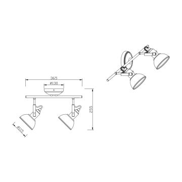 Trio - Kohtvalgusti GINA 2xE14/40W/230V vask