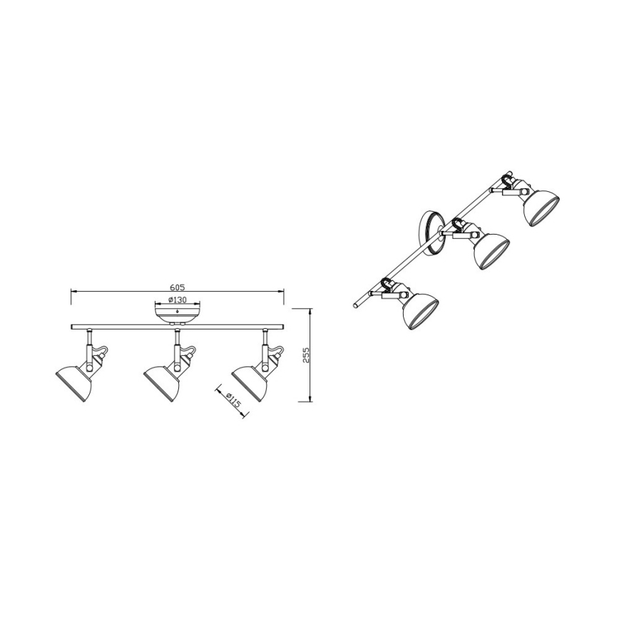 Trio - Kohtvalgusti GINA 3xE14/40W/230V vask