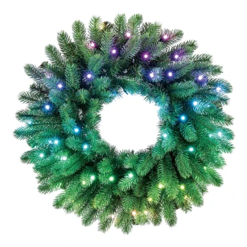 Twinkly - LED RGB Hämardatav Jõulupärg PRE-LIT WREATH 50xLED d. 61cm Wi-Fi