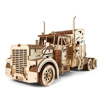 Ugears - 3D puidust mehaaniline pusle Poolhaagisega veoauto Heavy Boy