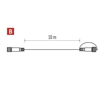 Väli pikendusjuhe kettide ühendamiseks 10 m IP44