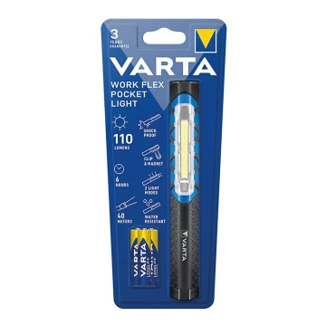 Varta 17647101421 - LED Taskulamp WORK FLEX POCKET LIGHT LED/3xAAA IPX4