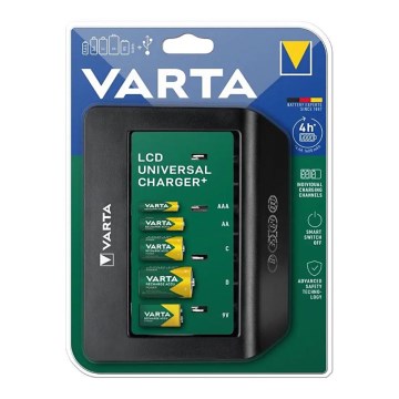 Varta 57688101401 - LCD Universaalne patareilaadija 230V