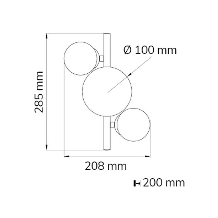 Wofi 4014.03.14.9000 - LED Seinavalgusti VILLA 3xG9/3W/230V