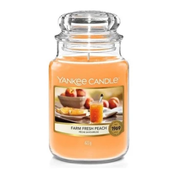 Yankee Candle - Lõhnaküünal FARM FRESH PEACH suur 623g 110-150 tundi