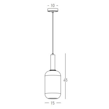 Zambelis 22070 - Lühter 1xE27/40W/230V d. 15 cm kuldne