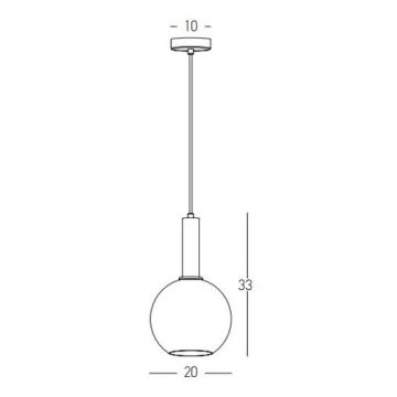 Zambelis 22071 - Lühter 1xE27/40W/230V d. 20 cm kuldne