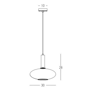 Zambelis 22072 - Lühter 1xE27/40W/230V d. 30 cm kuldne