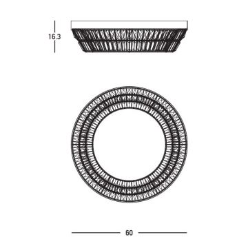 Zambelis 23047 - LED Hämardatav kristallist laevalgusti LED/38W/230V CRI 90 3000K d. 60 cm messing