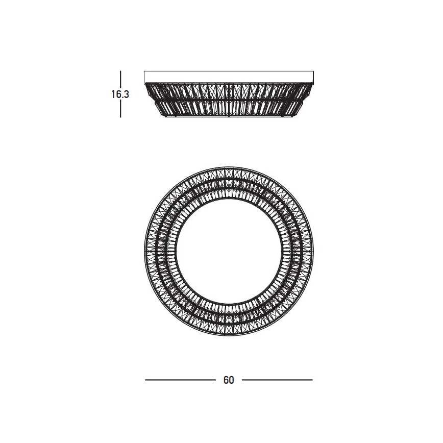 Zambelis 23047 - LED Hämardatav kristallist laevalgusti LED/38W/230V CRI 90 3000K d. 60 cm messing