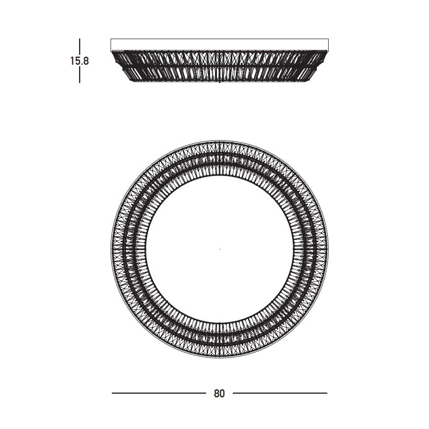 Zambelis 23049 - LED Hämardatav kristallist laevalgusti LED/55W/230V CRI 90 3000K d. 80 cm messing