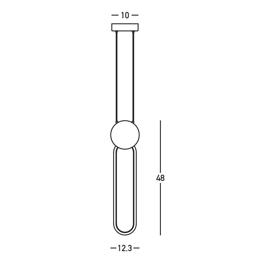 Zambelis 23101 - LED Hämardatav lühter LED/13W/230V 3000K must