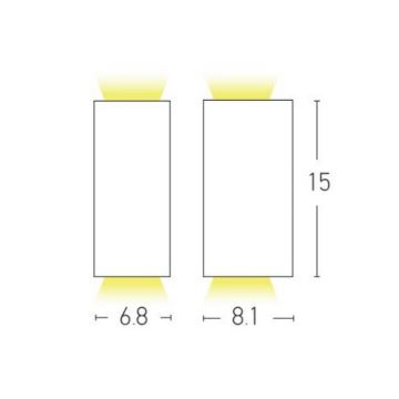 Zambelis E122 - Väli seinavalgusti 2xGU10/15W/230V IP54 antratsiit