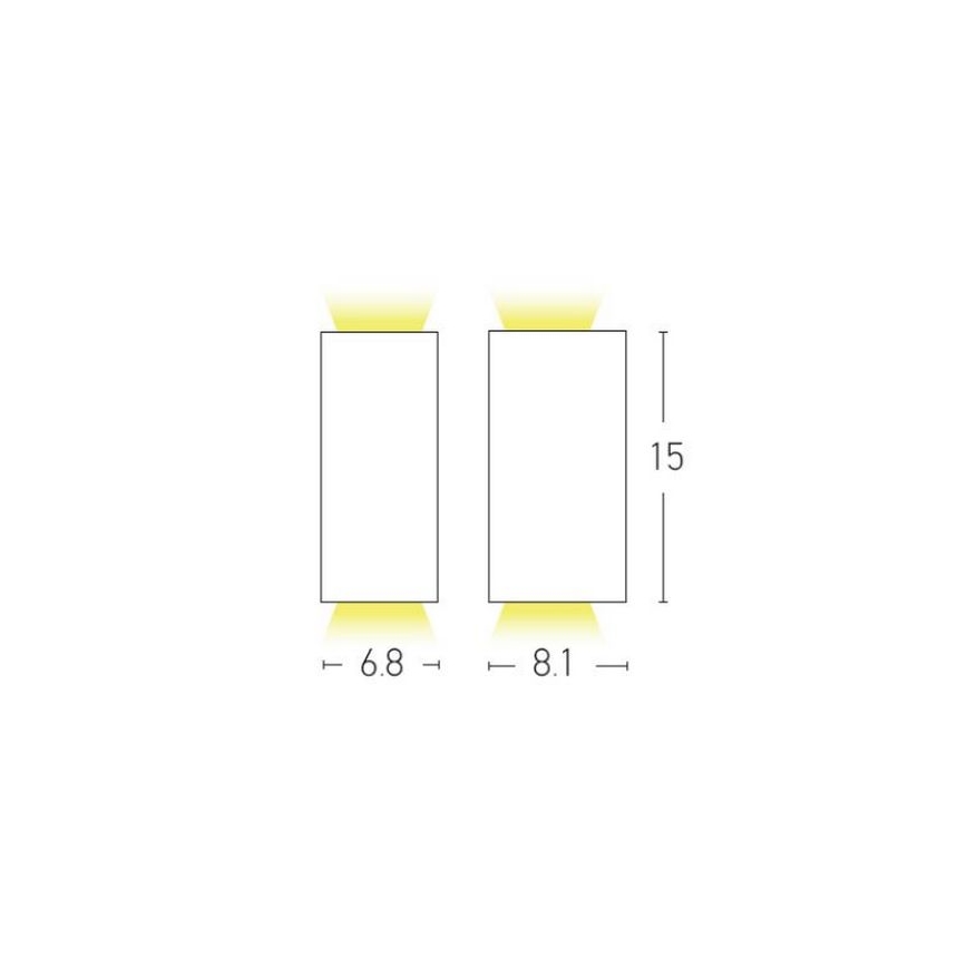 Zambelis E122 - Väli seinavalgusti 2xGU10/15W/230V IP54 antratsiit