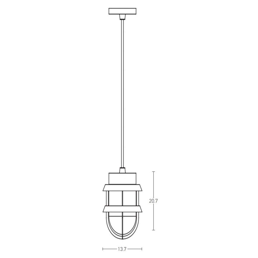 Zambelis E172 - Välilühter 1xE27/40W/230V IP54 pruun