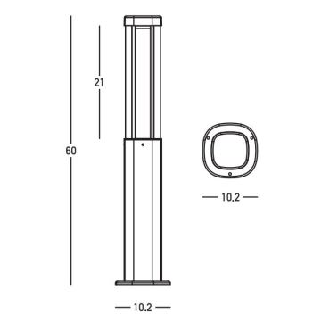 Zambelis E355 - LED Välivalgusti LED/7W/230V 3000K IP54 antratsiit