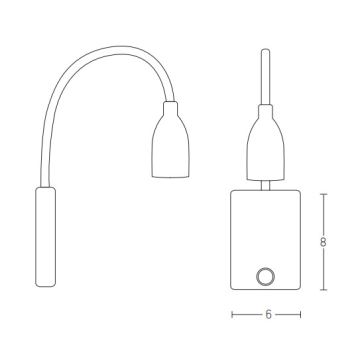 Zambelis H33 - LED Paindlik väike lamp LED/3W/230V valge