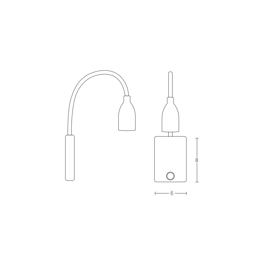 Zambelis H33 - LED Paindlik väike lamp LED/3W/230V valge