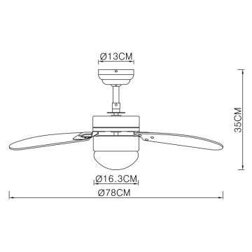 ZEVENTI - Laeventilaator FAMARA 1xE14/60W/230V