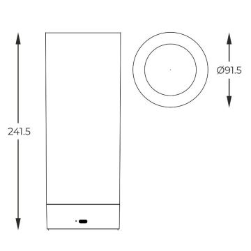 Zuma Line - LED Hämardatav laetav laualamp LED/1,2W/230V hall IP54