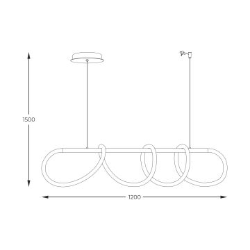 Zuma Line - LED Lühter LED/45W/230V 3000/4000/6000K must