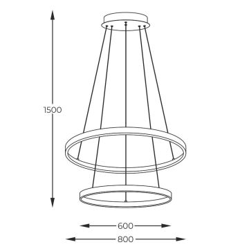 Zuma Line - LED Lühter LED/60W/230V 3000/4000/6000K d. 80 cm kuldne