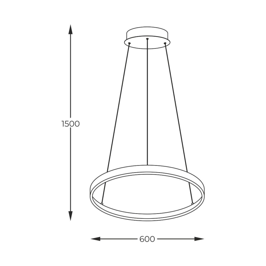 Zuma Line - LED Lühter LED/28W/230V 3000/4000/6000K d. 60 cm must