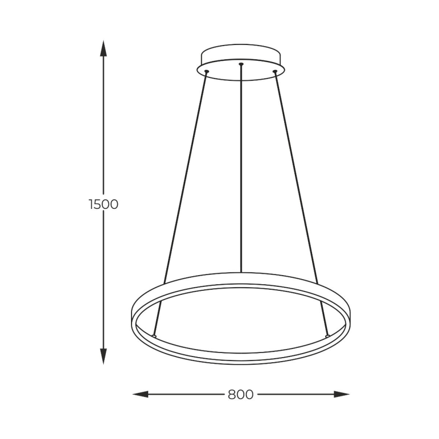 Zuma Line - LED Lühter LED/36W/230V 3000/4000/6000K d. 80 cm must