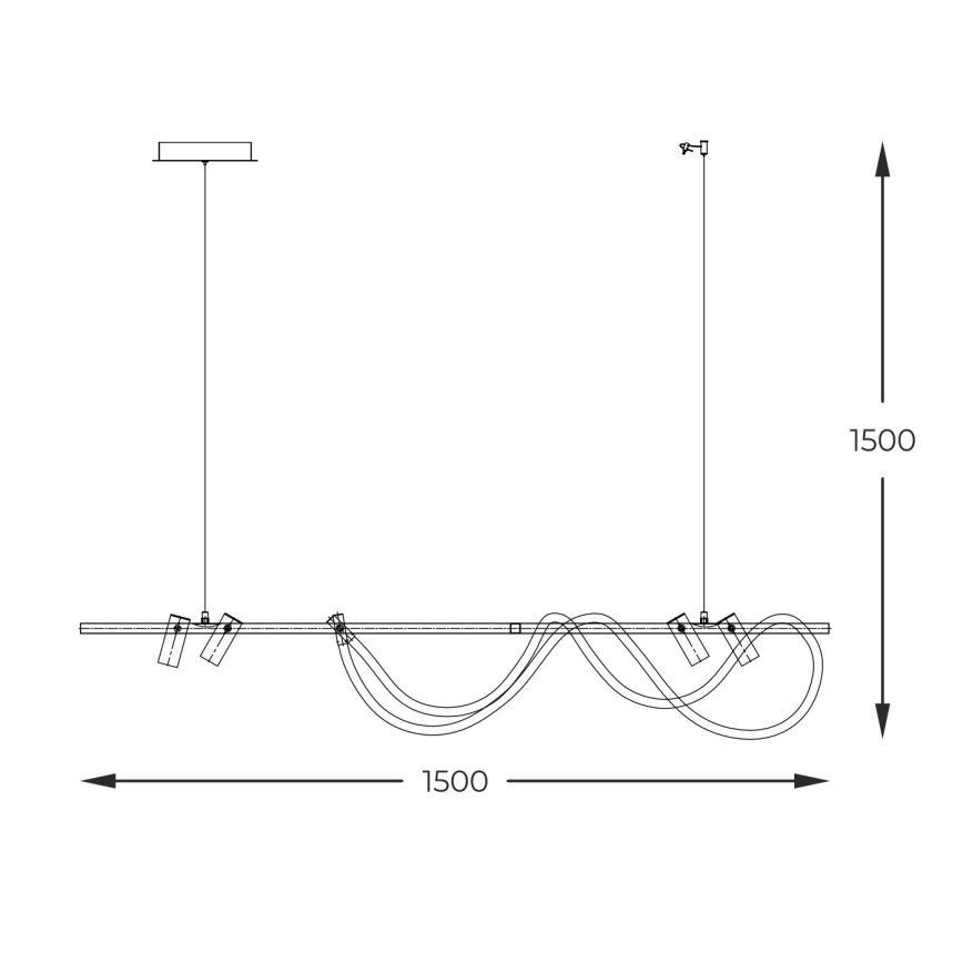 Zuma Line - LED Hämardatav lühter LED/60W + LED/7,5W/230V 2700-6000K must/kuldne + kaugjuhtimispult