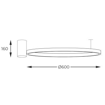 Zuma Line - LED Lühter LED/32W/230V 3000/4000/6000K d. 60 cm must