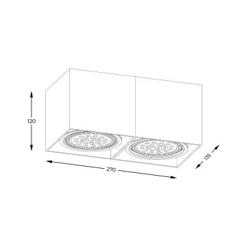 Zuma Line - Kohtvalgusti 2xGU10-ES111/15W/230V must