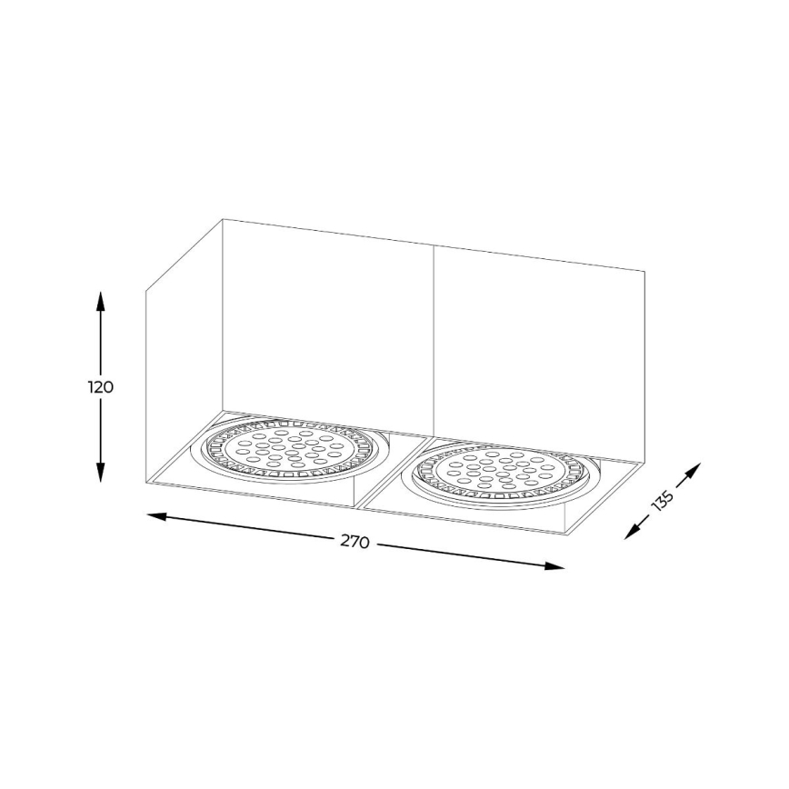 Zuma Line - Kohtvalgusti 2xGU10-ES111/15W/230V must