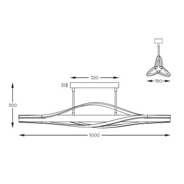 Zuma Line - LED Ripplühter LED/30W/230V