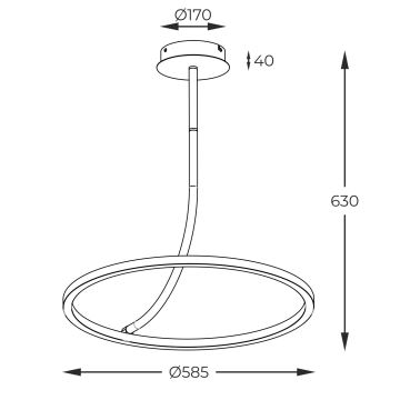 Zuma Line - LED Ripplühter LED/30W/230V must