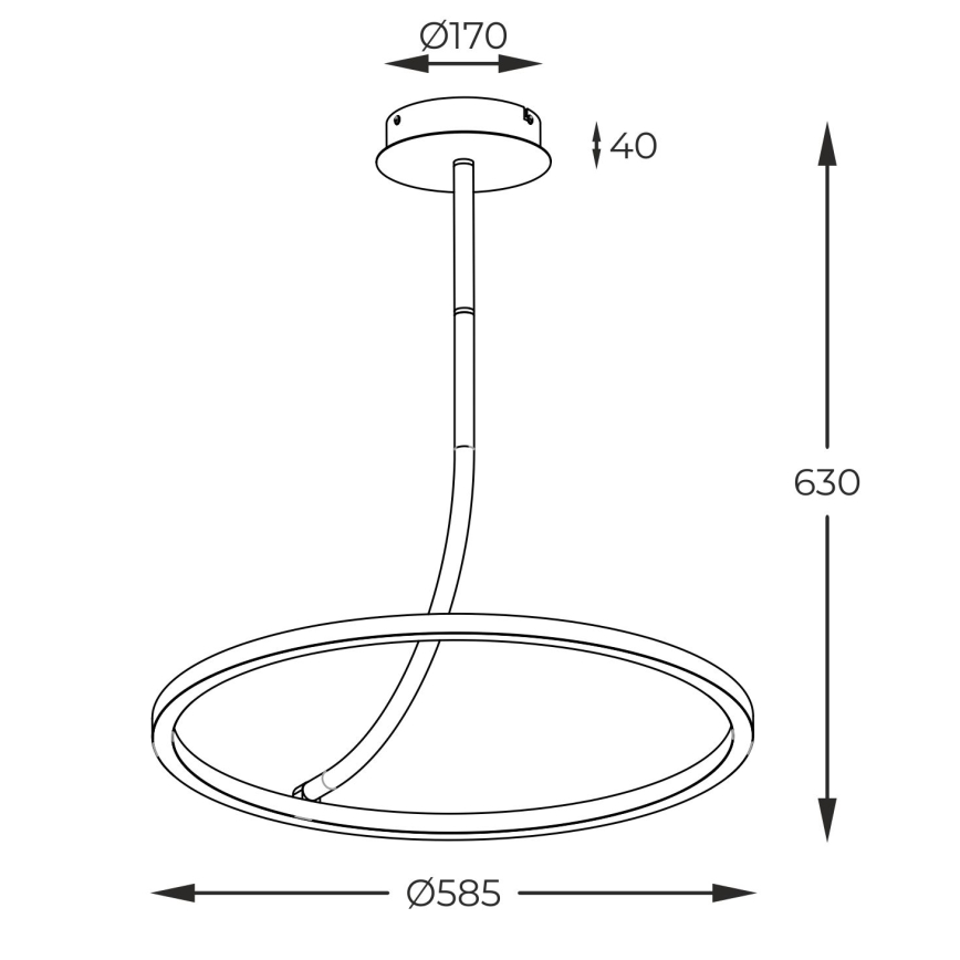 Zuma Line - LED Ripplühter LED/30W/230V must