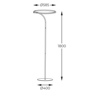 Zuma Line - LED Põrandalamp LED/24W/230V must