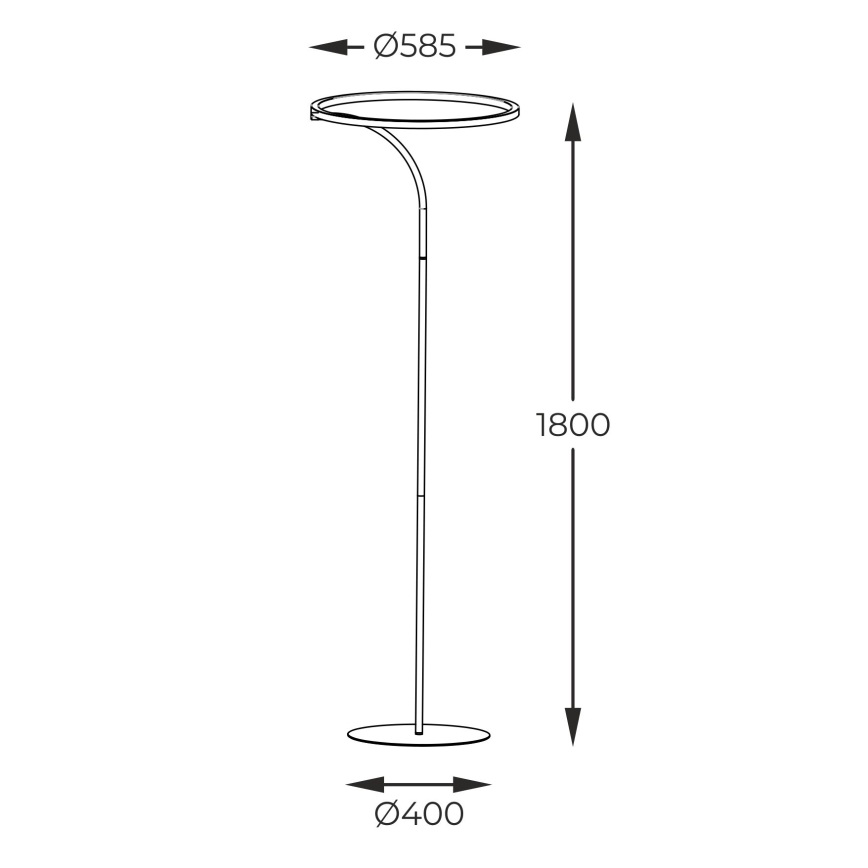 Zuma Line - LED Põrandalamp LED/24W/230V must