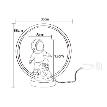 Zuma Line - LED Laualamp lastele LED/4W/230V astronaut/vaik