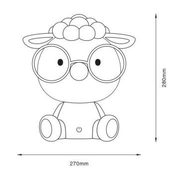 Zuma Line - LED Hämardatav children's puutetundlik laualamp LED/3W/230V lammas hall