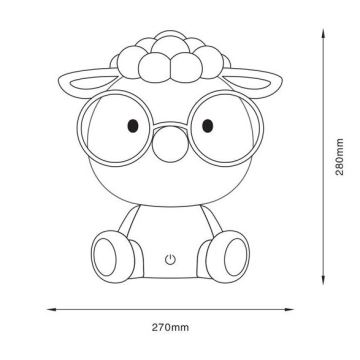 Zuma Line - LED Hämardatav children's puutetundlik laualamp LED/3W/230V lammas roosa