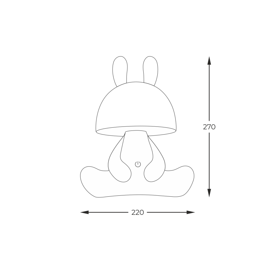 Zuma Line - LED Hämardatav children's puutetundlik laualamp LED/3W/230V metsjänes valge