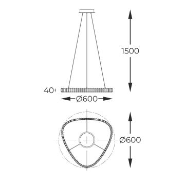 Zuma Line - LED Hämardatav kristall-lühter LED/25W/230V 2700-6000K + kaugjuhtimispult