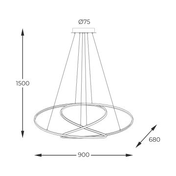 Zuma Line - LED Hämardatav lühter LED/56W/230V kuldne