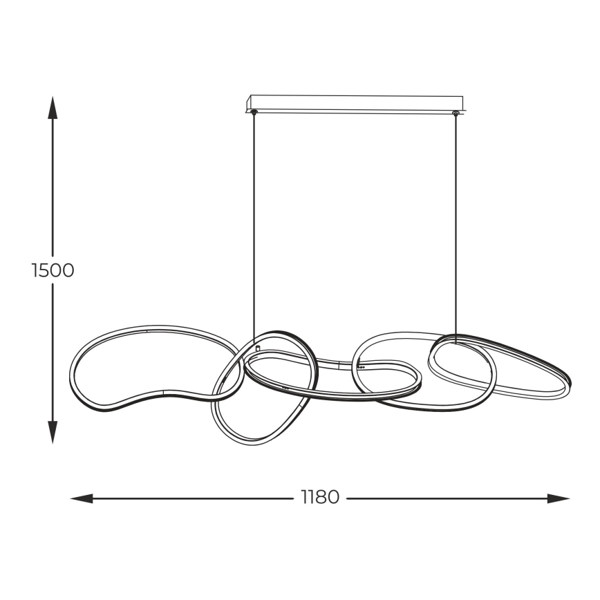 Zuma Line - LED Hämardatav lühter LED/56W/230V kuldne