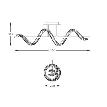 Zuma Line - LED Hämardatav kristall-lühter LED/24,5W/230V 2700-6000K + kaugjuhtimispult