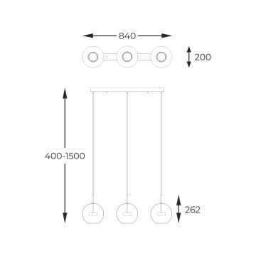 Zuma Line - LED Lühter 3xLED/5W/230V hõbedane