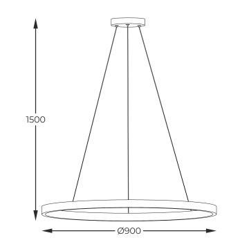 Zuma Line - LED Lühter LED/40W/230V 3000/4000/6000K d. 90 cm must