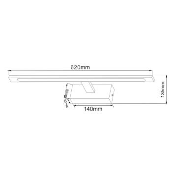 Zuma Line - LED Peeglivalgustus vannituppa LED/20W/230V 62 cm IP44 kroom